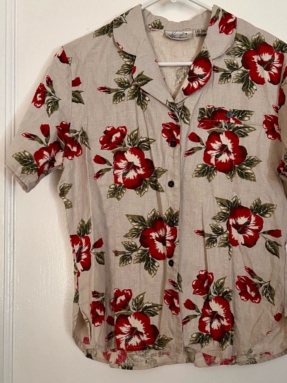 Vintage Floral Tropical Button Up